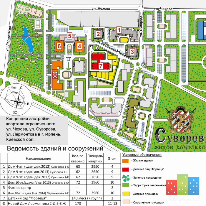 План суворовского микрорайона